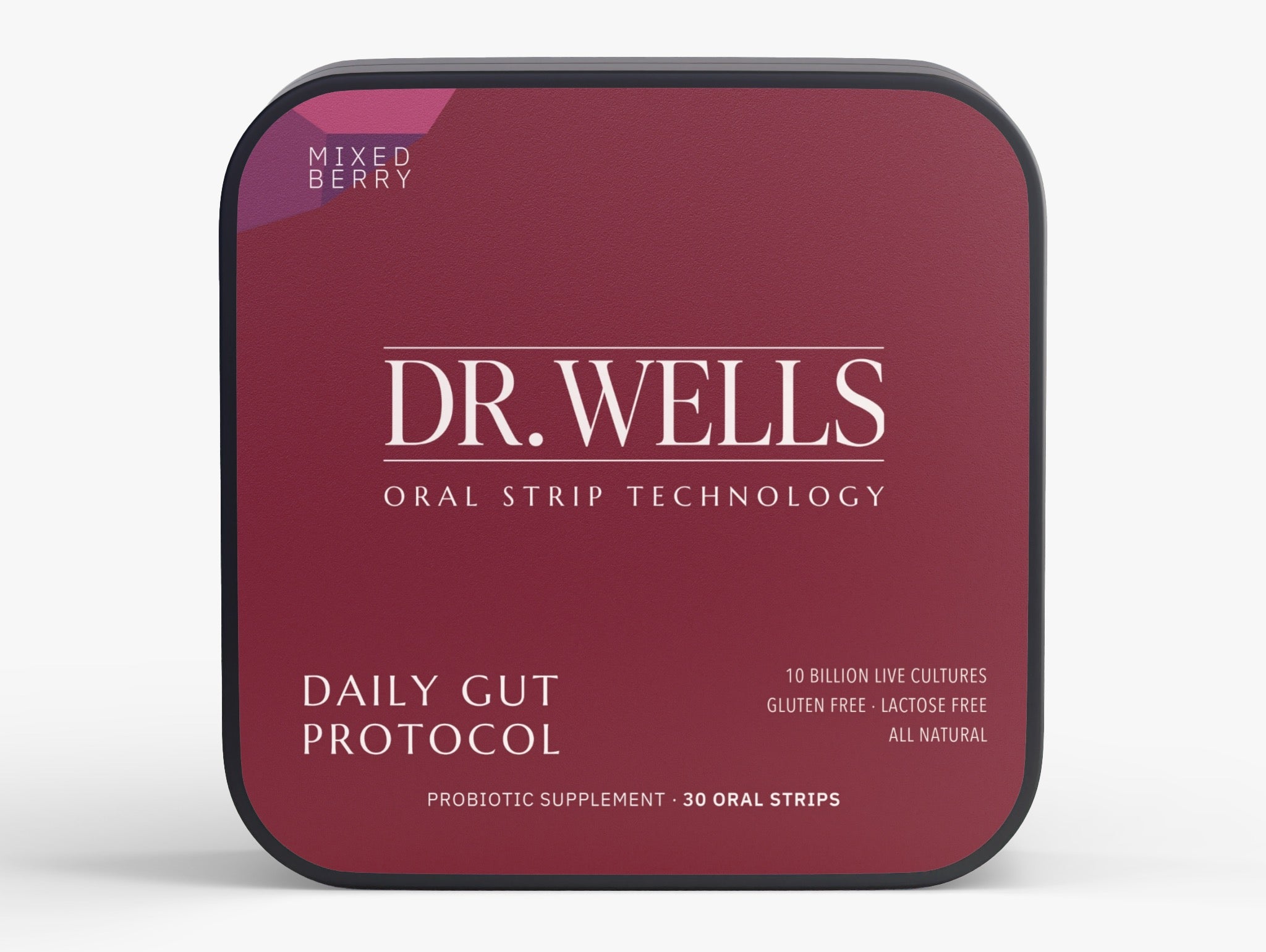 DR. WELLS Daily Gut oral-strip tin