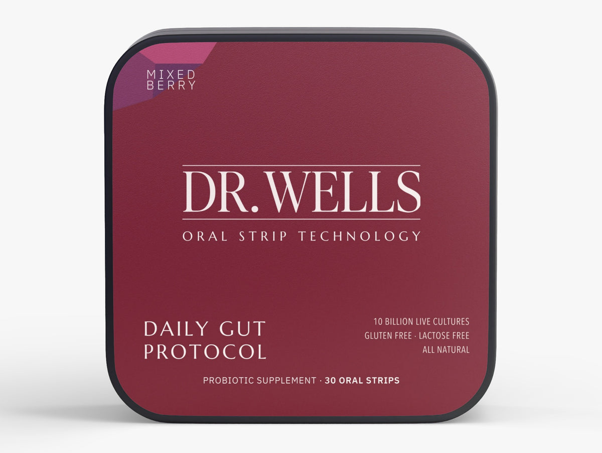 DR. WELLS Daily Gut oral-strip tin